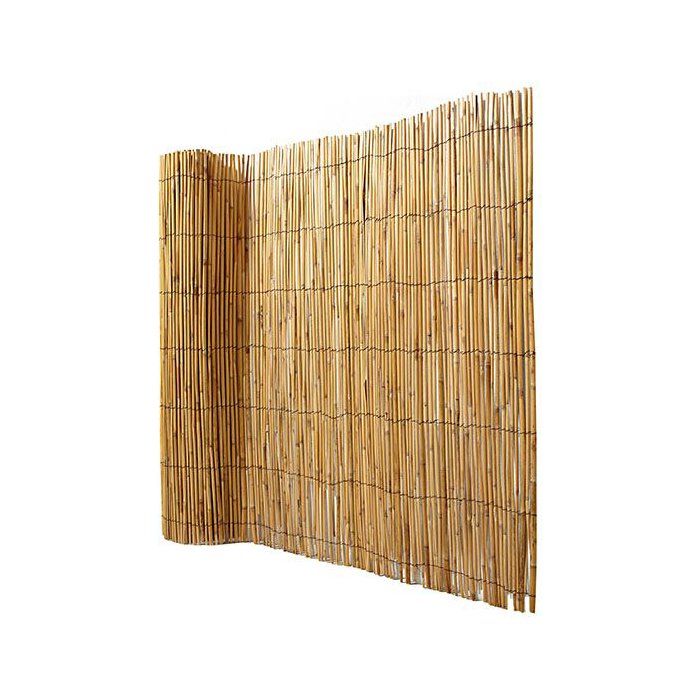 Centrale Brico Canisse en bambou de couleur jaune grisé, H.1 x L.3 m