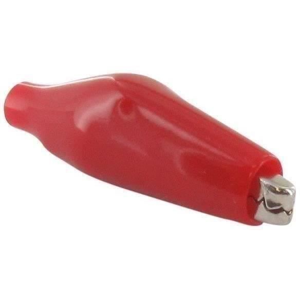 Lot de 10 Pinces alligator 31mm - Gainé rouge (négatif) - Réassort de notre Coffret 9218341