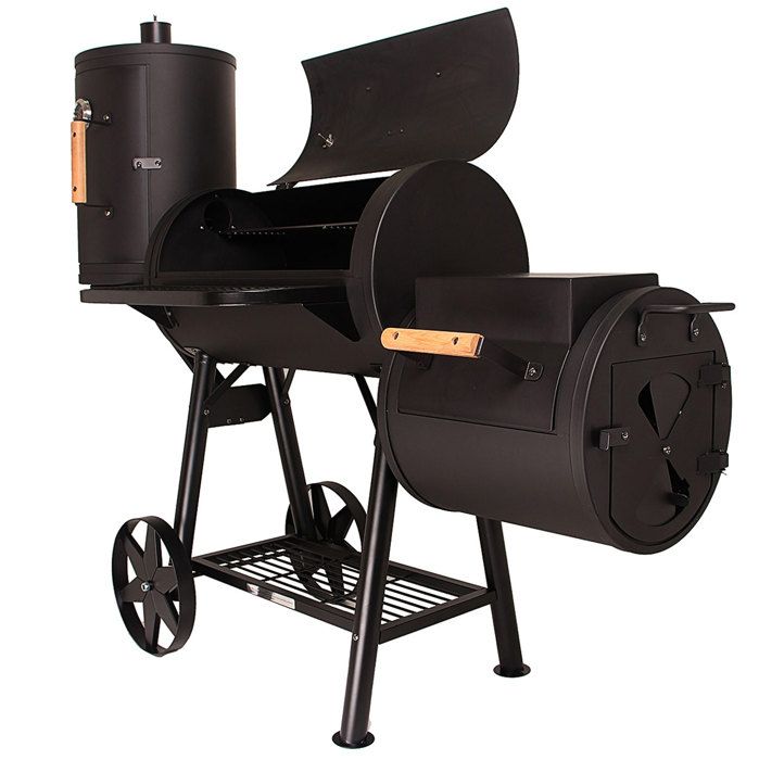 TAINO Yuma Pro Smoker 110 kg massif GRILL CAR barbecue à charbon de bois four en acier 3,5 mm 93430