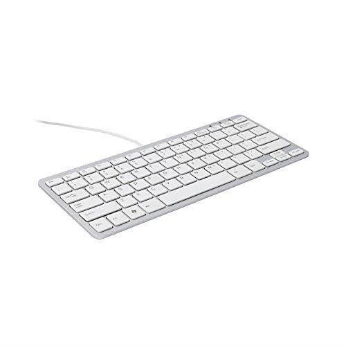 AZERTY, Silver/White RGOECAYW Silver/White R-Go Tools Ergo compact keyboard AZERTY 