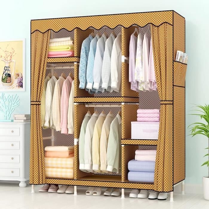 Tissu Simple Tissu en Bois Massif Ensemble de Section Chambre à Coucher