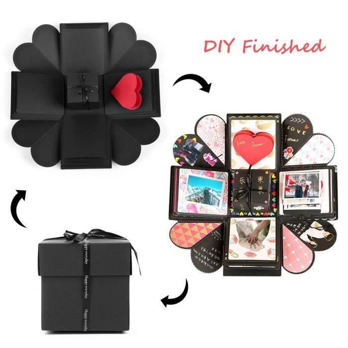 Gifort Boite Surprise Boite Cadeau De Explosion Creative Pour Album Photo Diy Scrapbook En Forme De Coeur Pour Amis Amoureux Anniversaire Saint Valentin Mariage Albums Photo Ameublement Et Decoration