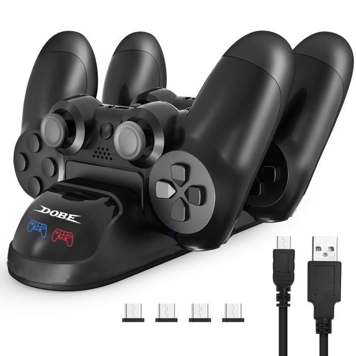 RW Chargeur pour PS4 DualShock 4 Station de Charge avec Câble de Charge et Indicateur