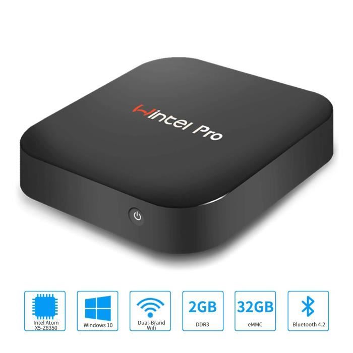 Vente Ordinateur de bureau Mini PC - Aoxun T8 Mini Ordenador Windows 10 Pro(64 Bits) Sin Ventilador,Ordenadores de sobremesa(Intel Atom x5-Z8350 de DDR3 2GB+32 pas cher Vente Ordinateur de bureau Mini PC - Aoxun T8 Mini Ordenador Windows 10 Pro(64 Bits) Sin Ventilador,Ordenadores de sobremesa(Intel Atom x5-Z8350 de DDR3 2GB+32 pas cher