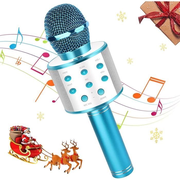 Microphone Jouet éducatif Sans Pile Pour Enfants - Karaoké Et Chant Garçon/fille Bleu - Sûr Et Stimulant La Créativité - 9