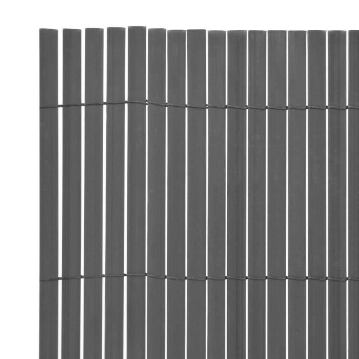 Chic - Clôture de jardin - Clôture Grillage Panneau de clôture Double face PVC 90 x 500 cm Gris @574889