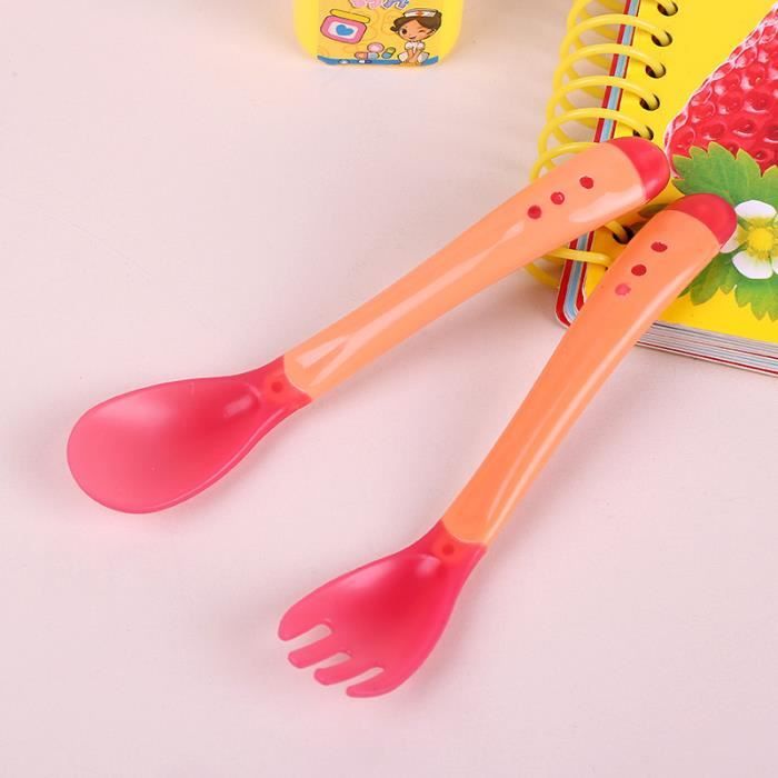 Set 3 Pièces Couverts Enfants Fourchette Cuillère Couteau Avec Étui - Acier Inoxydable 18/8