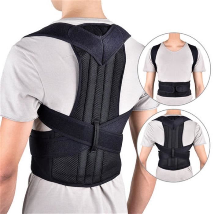 size s - correcteur de posture magnétique ajustable pour homme et femme, corset de soutien du dos, ceinture l