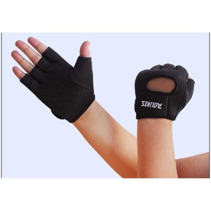 Gants De Fitness MELLIEX Sans Doigts - Paume Silicone Antidérapante - Homme/Femme - Musculation, Vélo, Crossfit