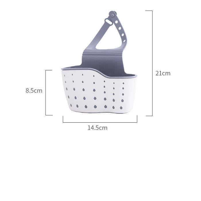 Panier De Rangement Suspendu Pour Douche Ou Cuisine - Fond Drainant - Dimensions 10x8.4x10.5 Cm