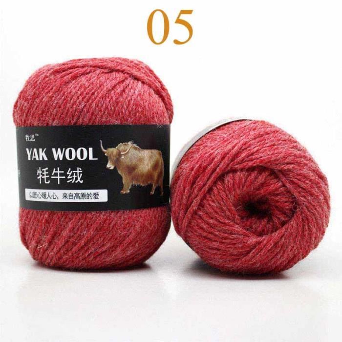 Pelotes de laine,Balle 100g Yak tricoté à la main en gros artisanat