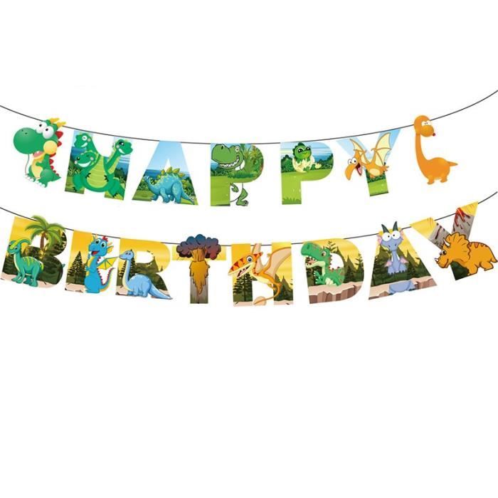 Decoration De Fete Banderole D Anniversaire Avec Animaux En Dessin Anime Stand De Decoration De Fete Type Dinasour Cdiscount Maison