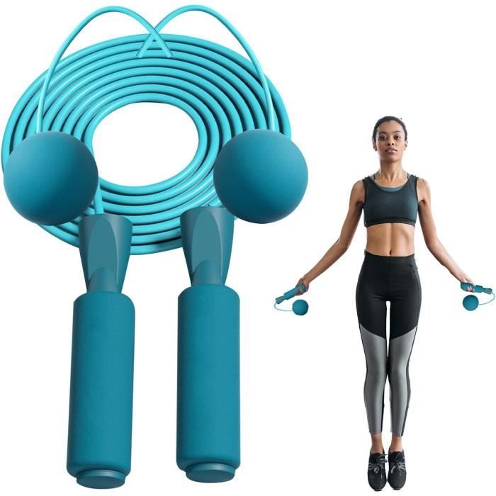 Corde à Sauter Lestée Réglable Pour Adultes - Poignées En Silicone, Mécanisme De Verrouillage Intuitif