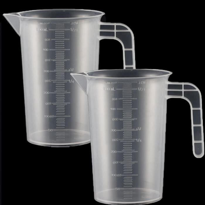 Fackelmann 41355 Verre Doseur Professionnel 1 Litre En Plastique SAN Transparent - Idéal Cuisine Et Pâtisserie