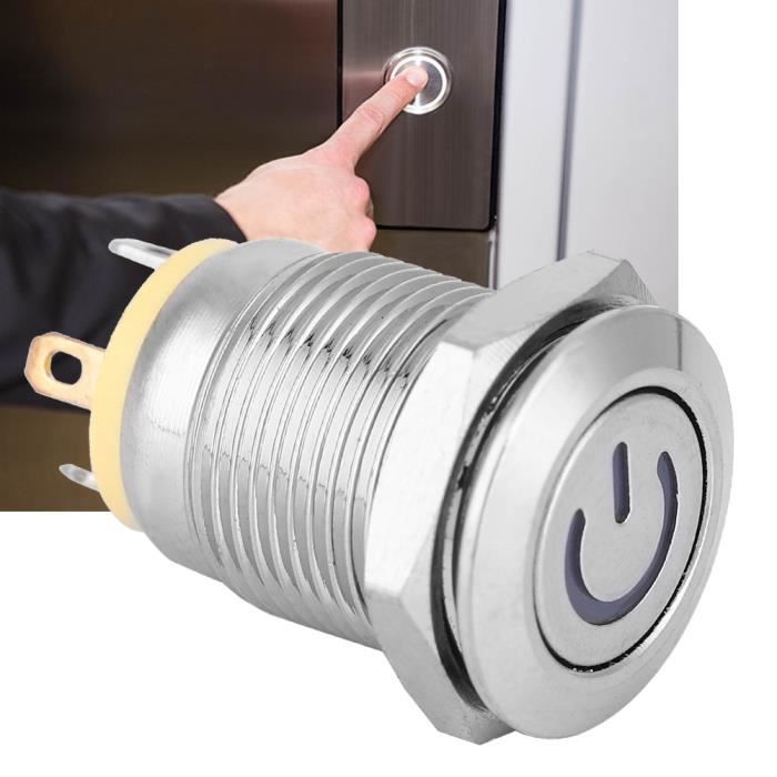 Interrupteur à Bouton-poussoir, Tête Haute Momentanée En Métal étanche