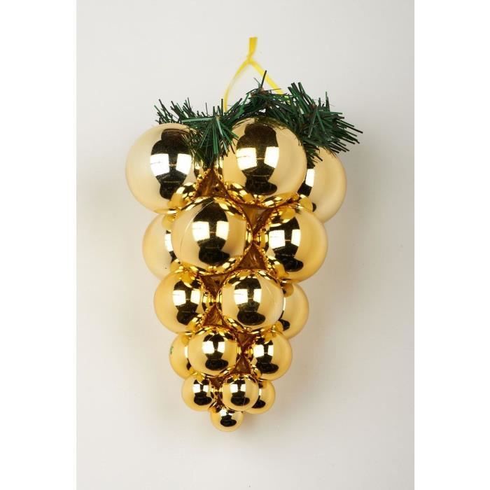 Grappe de Noël 25 cm Or Cdiscount Maison