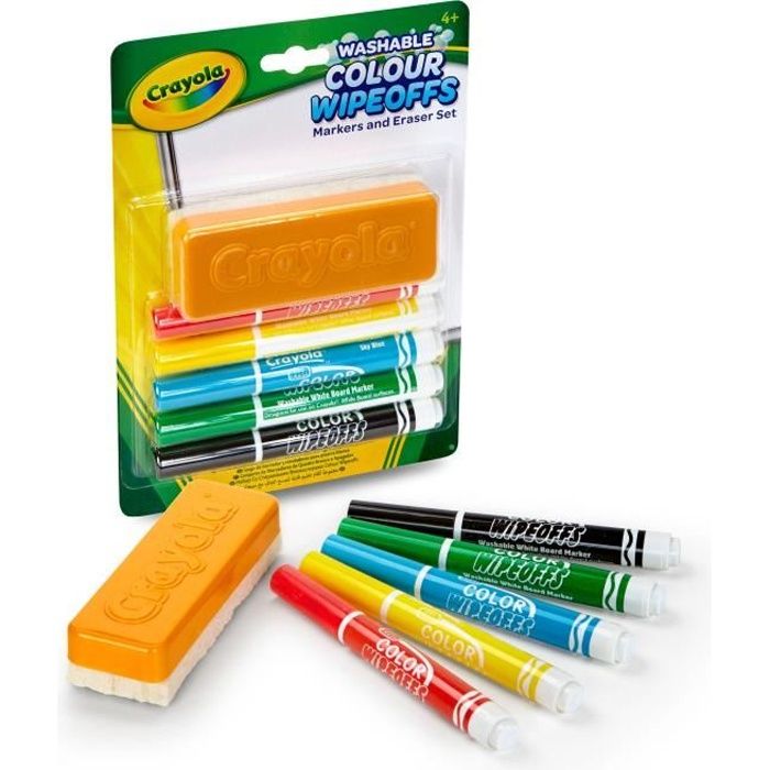 Set pour Tableau Blanc - CRAYOLA - Feutres effaçables à sec - Enfant - A  partir de 4 ans - Cdiscount Jeux - Jouets