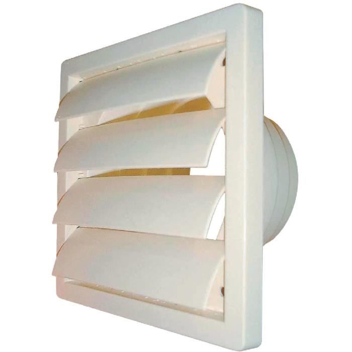 Bouche dévacuation à clapet DMO - Dimensions 155 x 155mm - Clapet anti-retour