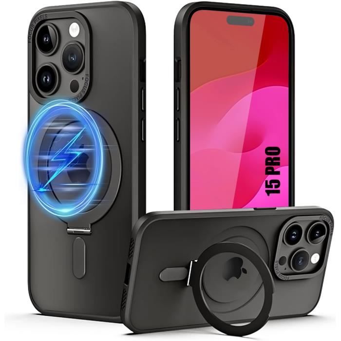 Coque Magnétique Transparente Avec Support Anneau Pour IPhone 17 Pro Max 6,9" - Compatible MagSafe - Protection Anti-chocs