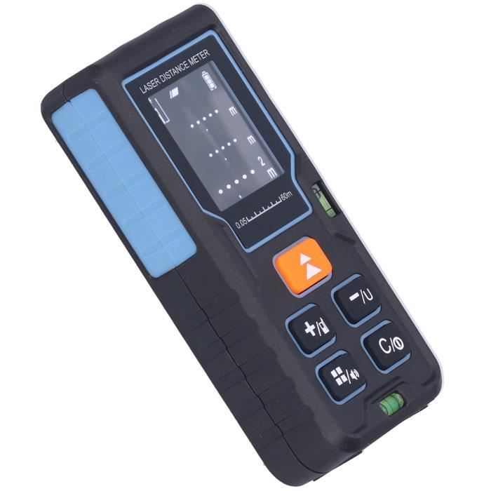 Télémètre Laser Portable SW-B60 - Portée 40 M, Précision ±2 Mm - Mesure Distance, Surface, Volume - Rechargeable USB - Pour Intérieur, Construction, Décoration