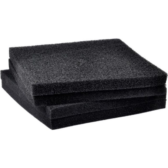 Comparer les prix de 1Pcs Mousse Filtrante Biochimique pour Filtre Aquarium à Poisson 50 * 50 * 4CM Noir