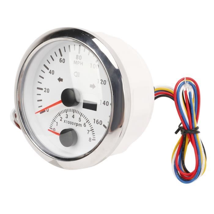 Compteur De Vitesse GPS Pour Bateau - Écran 85 Mm, 0-200 Km/h, Odomètre, Étanche IP67, Rétroéclairage Rouge - Compatible Bateau, Camion, Moto