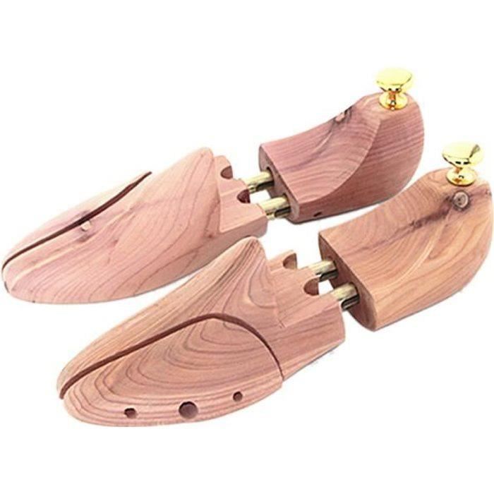 Paire D'embauchoirs En Bois De Pin Massif Pour Chaussures - Élargisseur Réglable Longueur/largeur, Tailles 41-46