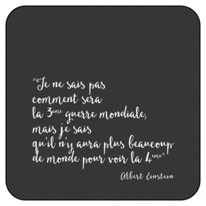 Dessous De Verre Carre Citation D Albert Einstein Cdiscount Maison