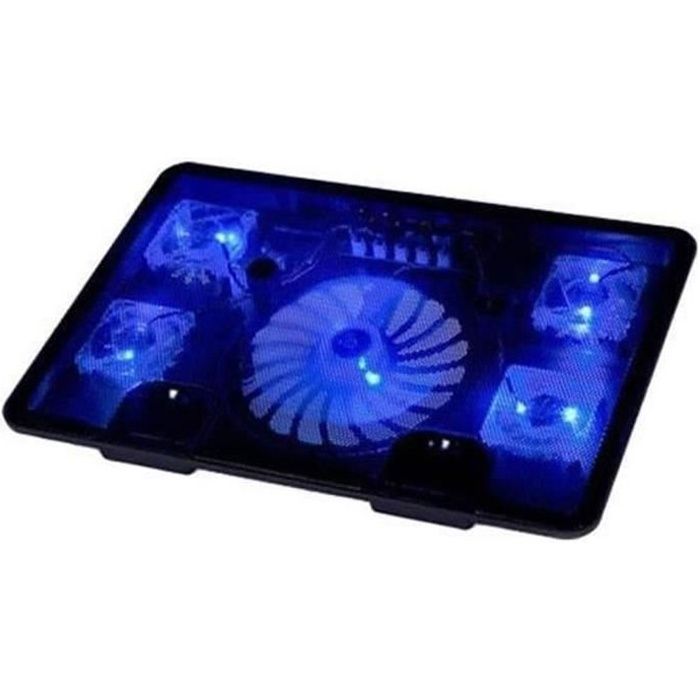 Refroidisseur pour ordinateur portable 14 15.6 17 pouces notebook PC cooler 5 Ventilateurs 2 USB Silensieux Antidérapant