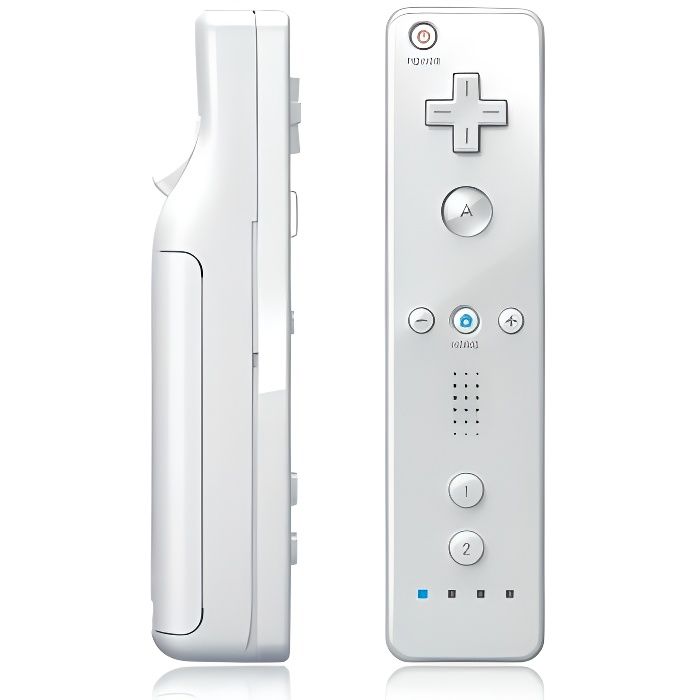 2 x Wii motion plus pour manette Wiimote Nintendo Wii + housse silicone - Blanc