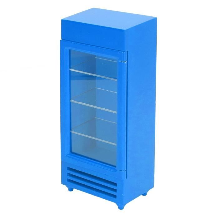 Réfrigérateur Miniature En Bois Pour Maison De Poupée 1:12 - Blanc, Avec Nourriture, Fait Main Tumdee