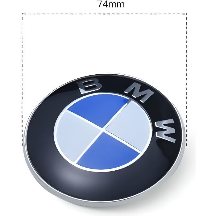 BMW Emblème Capot Logo Pour 74MM