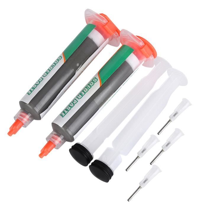Pâte à Souder 20g 183°C Sn63 En Seringue + Aiguilles Et Piston - Neuf
