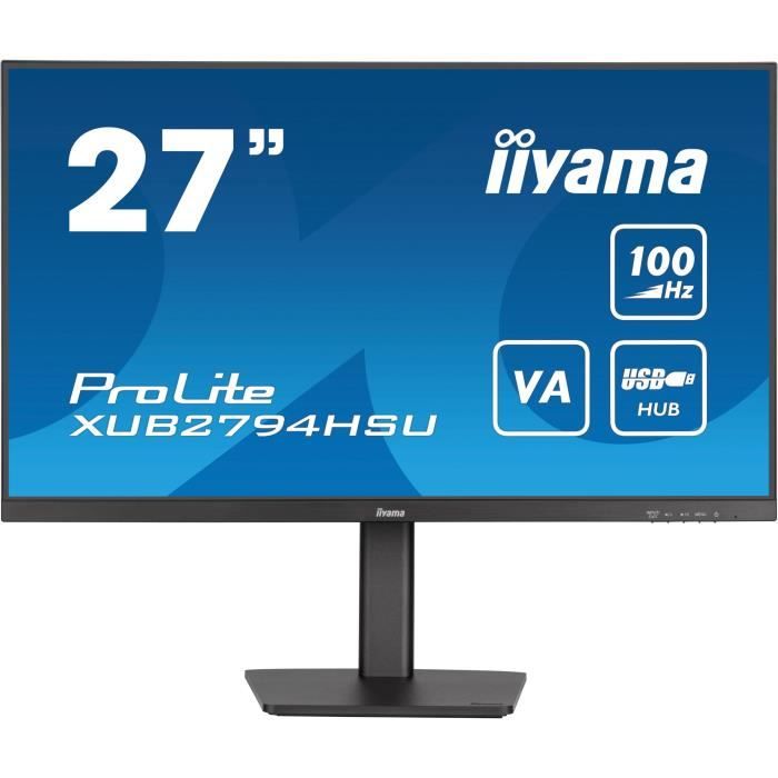 Ecran PC IIYAMA XUB2794HSU B6 27 VA FHD 1920 x 1080 1ms 100Hz HDMI DP