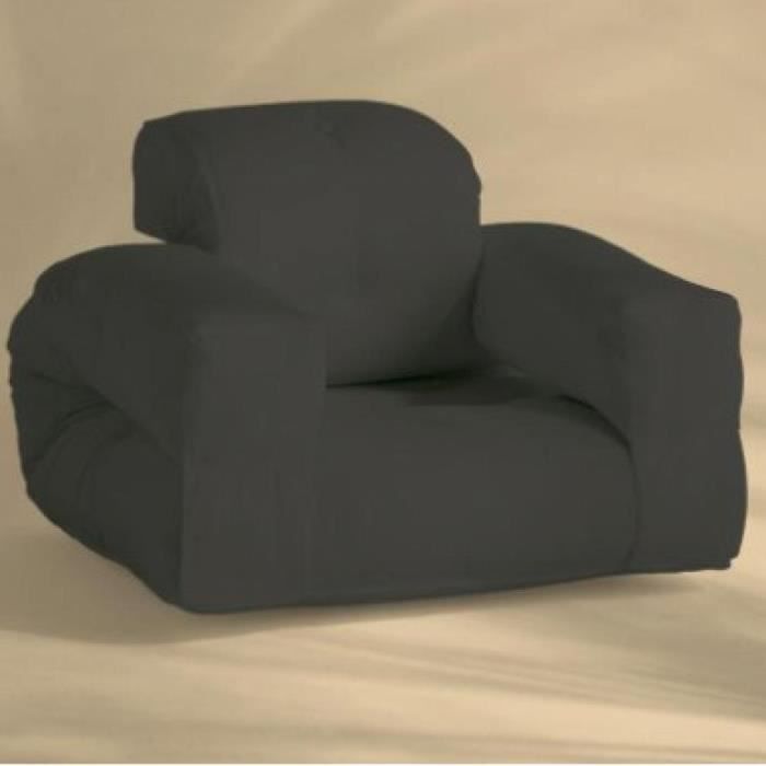 fauteuil extérieur transformable hippo out couleur gris anthracite gris tissu inside75