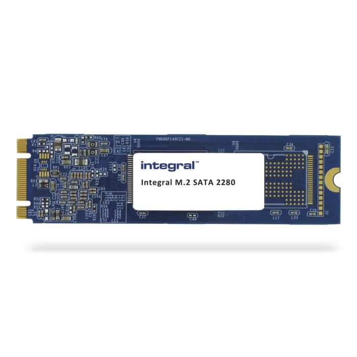 SSD Interne - INTEGRAL - 128 Go - M.2 SATA III - 480 Mo/s Lecture - 400 Mo/s Écriture