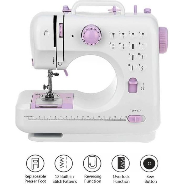 Machine /à Coudre /électrique Mini Machine /à Coudre Portable TOPQSC Machine /à Coudre Portative Home Handy Stitch for Clothes R/éparation Rapide