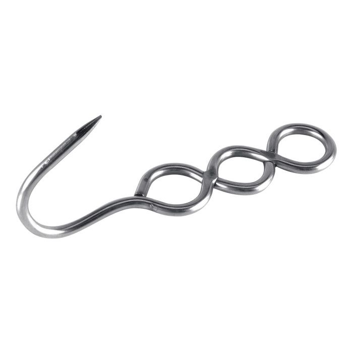 CROCHET EN ACIER INOX 304 POLI CROISE 3 TROUS - L2G - l- L165- P- h ...