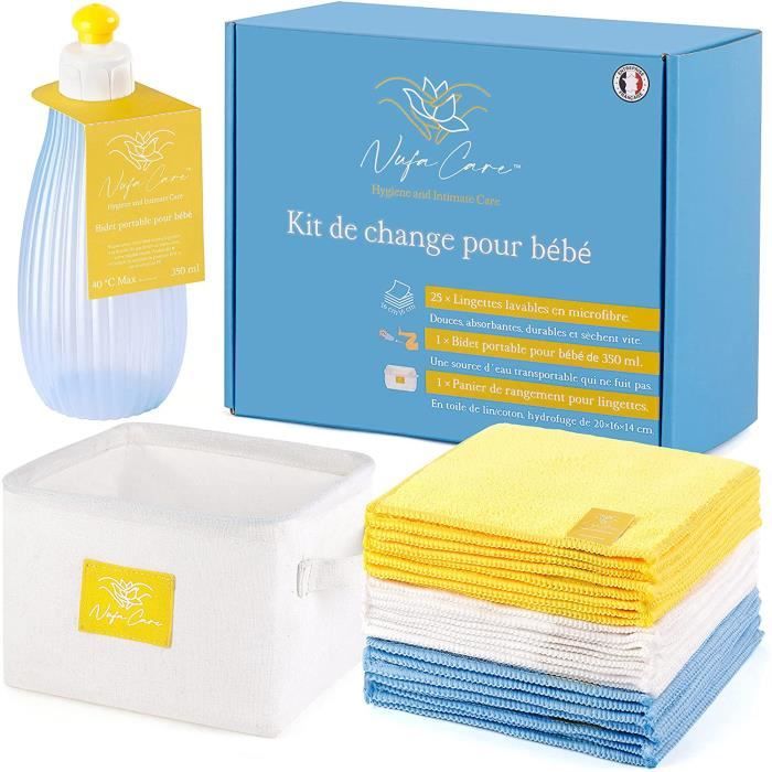 Lingette Seche Limics24 Kit Change Bebe 25 Lingettes Lavables Bidet Portable Alternative Coton Bebe Carre Cdiscount Puericulture Eveil Bebe