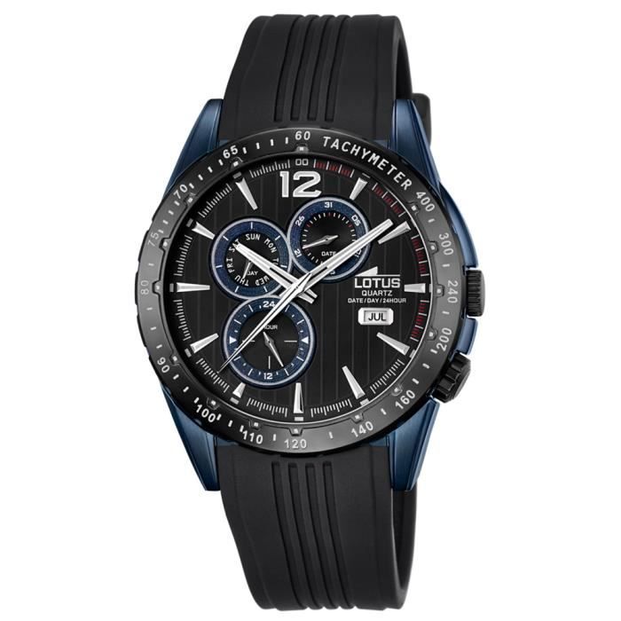 LOTUS  Montre homme Multifunction analogique Quartz PU noir UL18311-1 