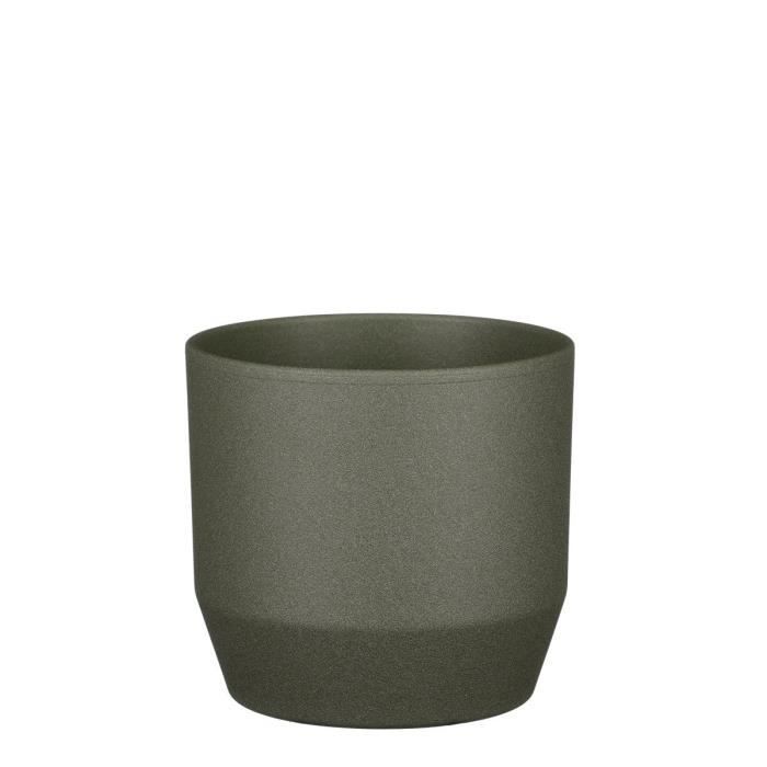 Leaf - Pot De Fleurs D'intérieur En Céramique - Couleur Miel Blanc, Dimensions 16 X 14 X 14 Cm (hors Tout) - Design épuré