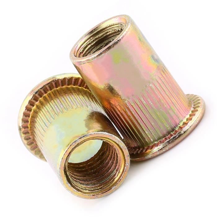 Lot De 100 Rivets à Sertir Acier Zingué M4 - Neuf, Pour Bricolage, Métallerie, Réparation