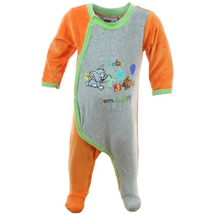 Grenouillere Bebe Tom Et Jerry Orange Et Gris Orange Et Gris Cdiscount Pret A Porter