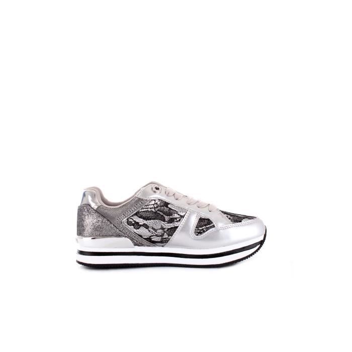 basket guess femme argenté