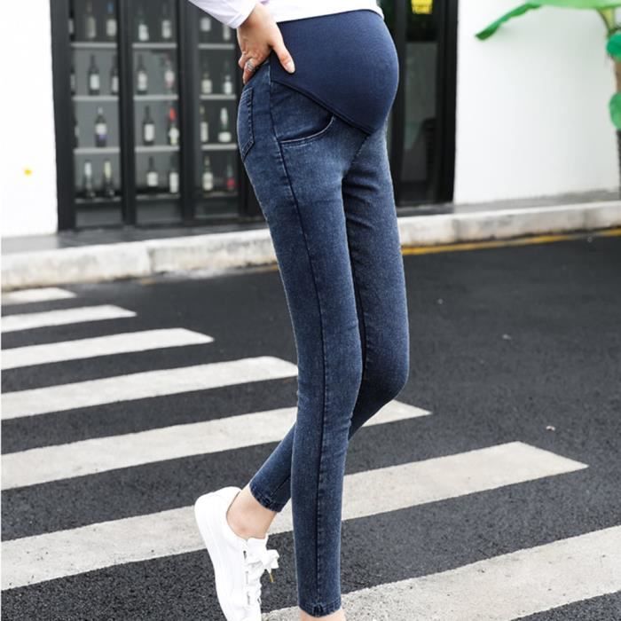 Maternité Grossesse Bleu marine Skinny Jeans Pantalon Taille UK 6 8