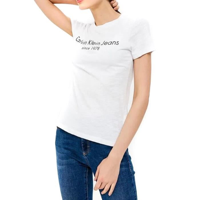 Tamar Femme Tee-shirt Blanc Calvin Klein