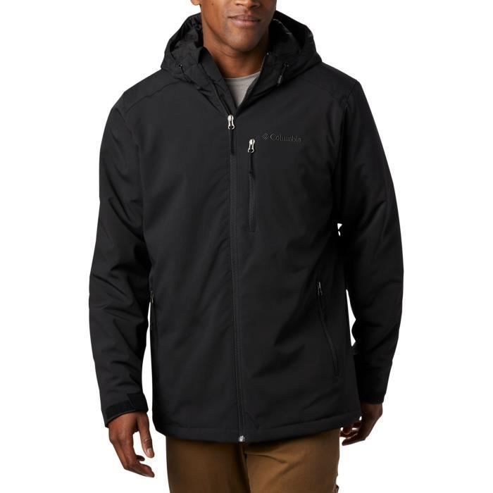 Veste Softshell Columbia Gate Racer pour Homme - Noir - Imperméable et Respirante - Idéale pour la Randonnée