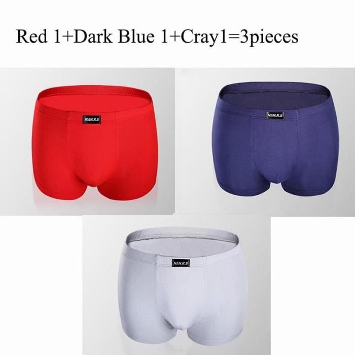 Lot De 4 Boxers En Fiber De Bambou Pour Hommes, Culotte Grande Taille