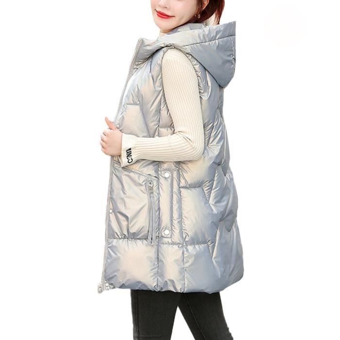 Doudoune sans manche femme grise shop