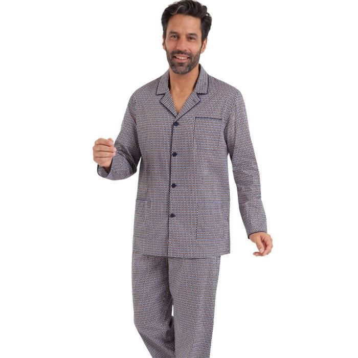 EMINENCE Pyjama long ouvert Bleu HOMME Marinemarine Cdiscount Prêtà